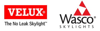 Velux & Wasco logos